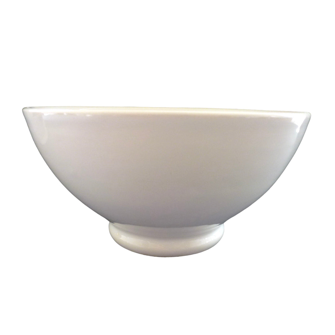 Conical bowl in white handmade in France by Bourg-Joly Malicorne