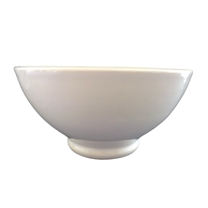 Conical bowl in white handmade in France by Bourg-Joly Malicorne