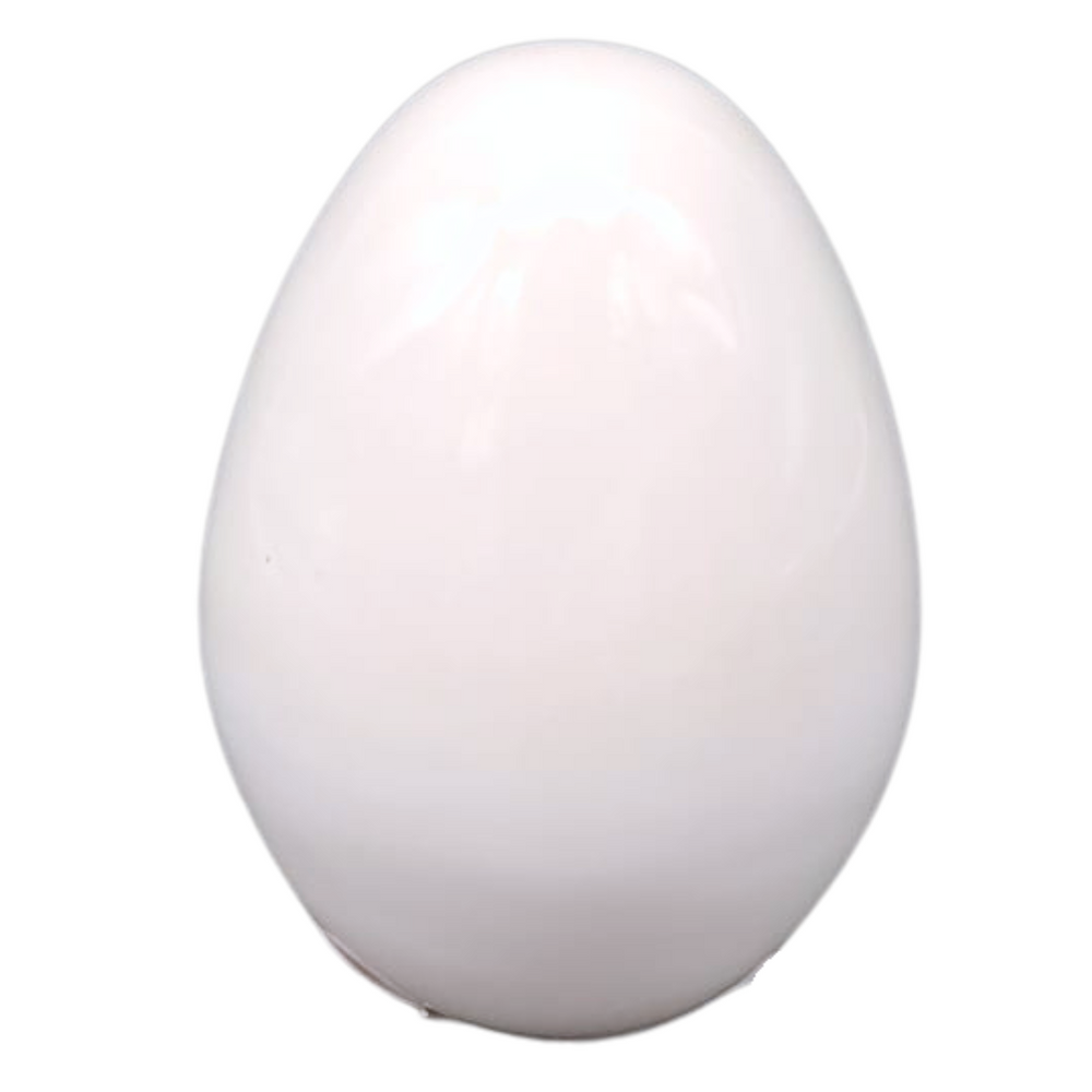 Egg with plain white glaze