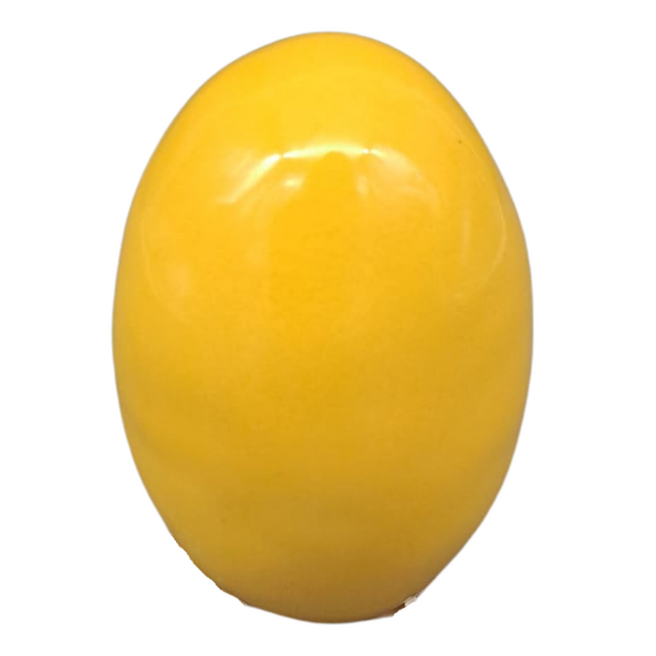 Egg with plain yellow glaze