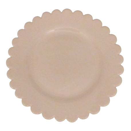 Large Scallop Chevet Pleine plate in pink