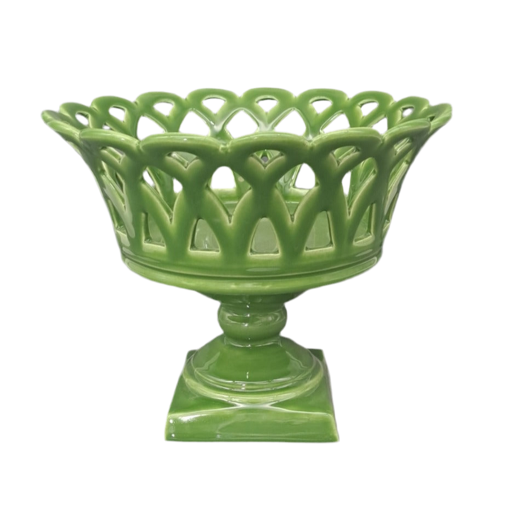 Louis Philippe restauration footed basket in Green