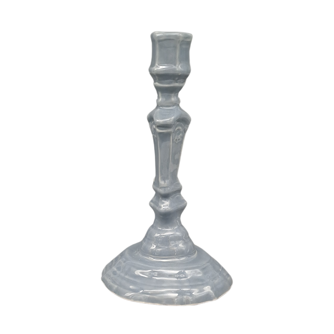 Louis XV candlestick in grey glaze