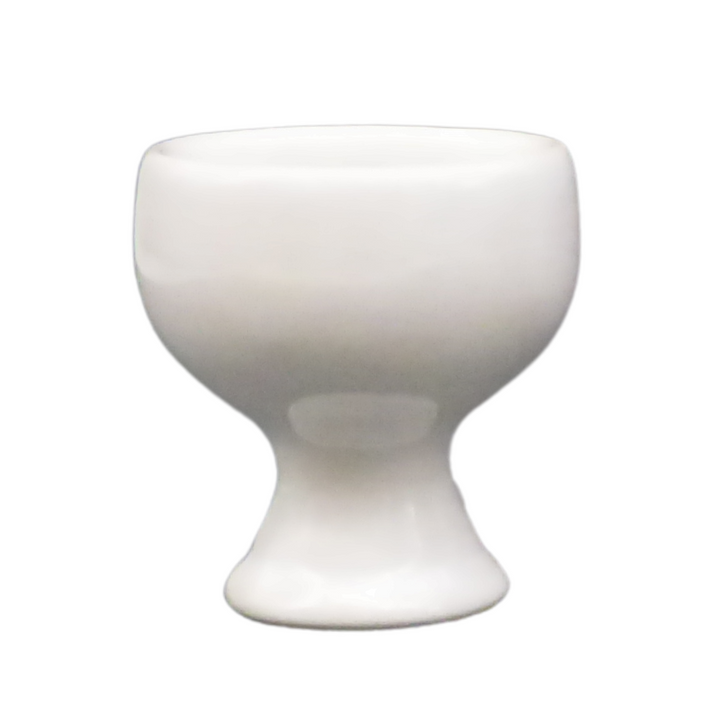 Simple egg cup in white glaze