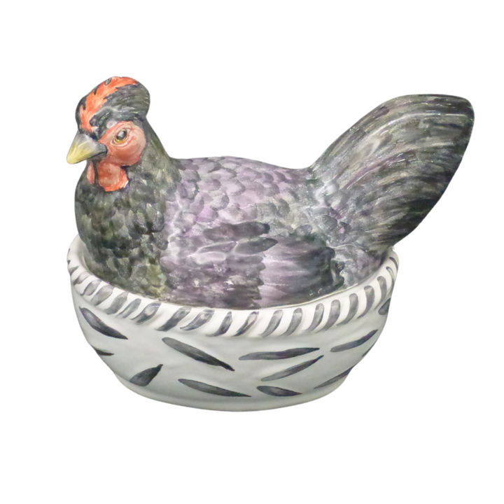 Small Black Chicken terrine lidded dish