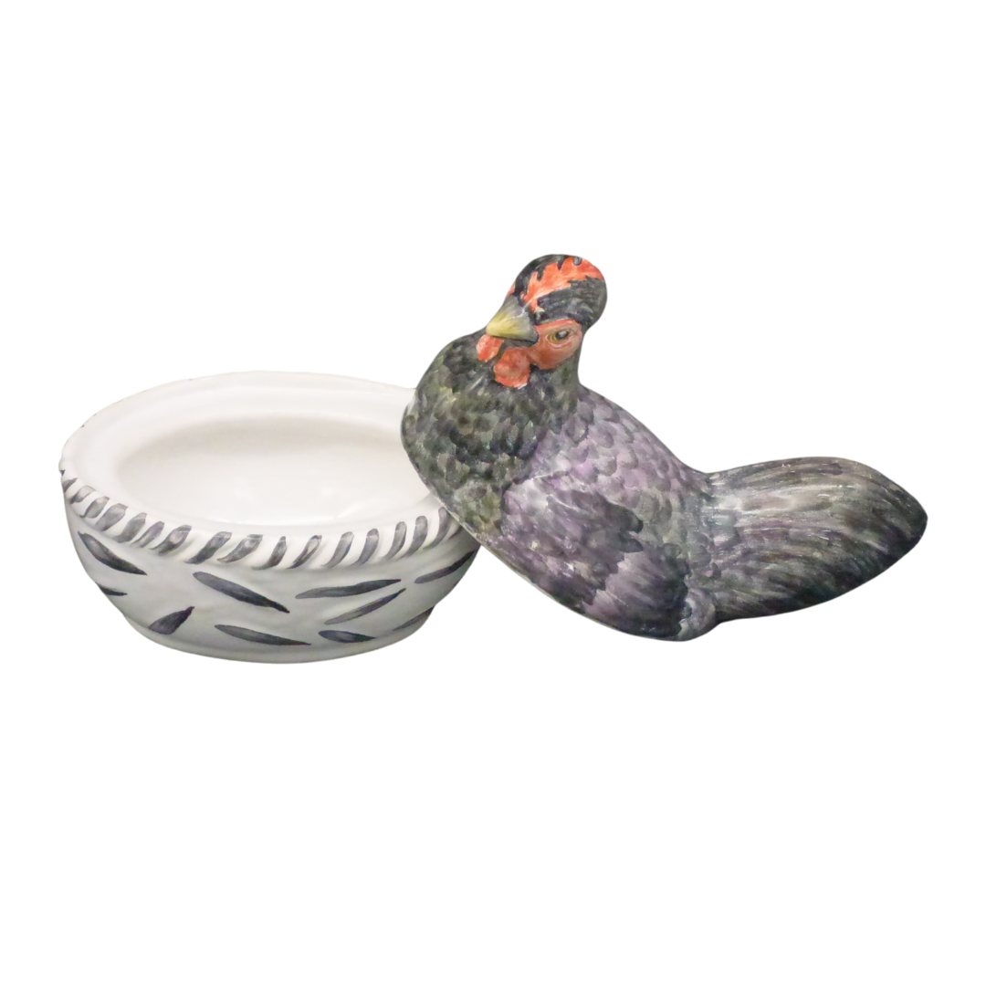 Small Black Chicken terrine lidded dish 2