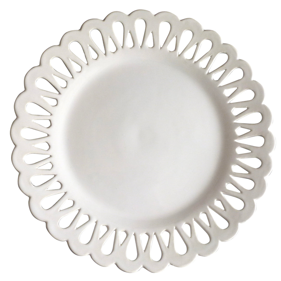 Openwork Chevet plate in white